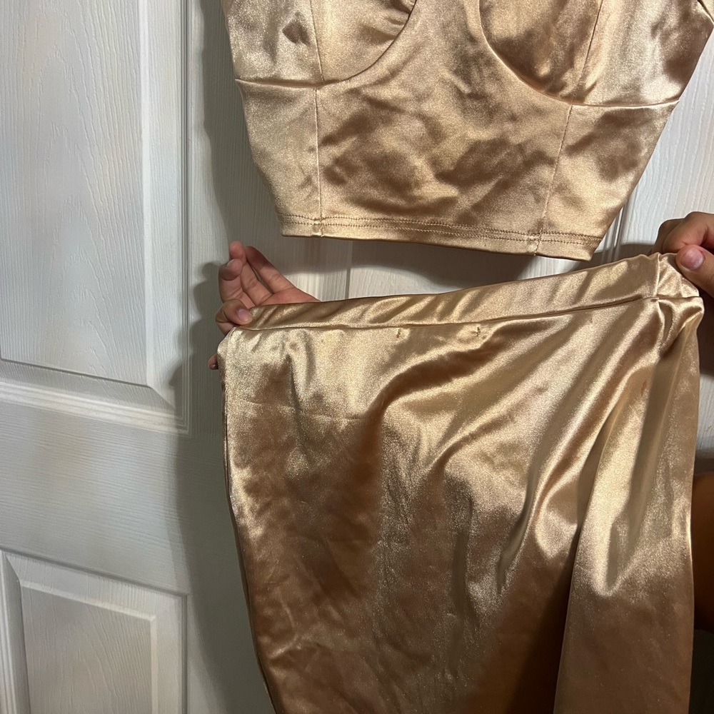 Vibe Gold Mini Dress